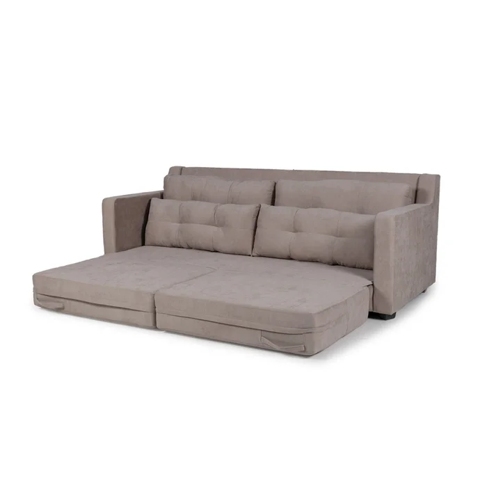 Sofá Cama Nizza - Tela Microfibra - 9249 (Tostado) en Beige - Sillones y sofás, Uruguay | NYR, vista 3