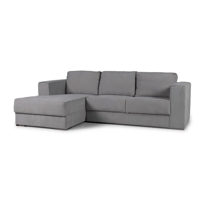 Rinconera Olimpus - Tela Microfibra - Chaise izquierdo - Kruger 06-155 (Ceniza) en Gris - Sillones y sofás, Uruguay | NYR