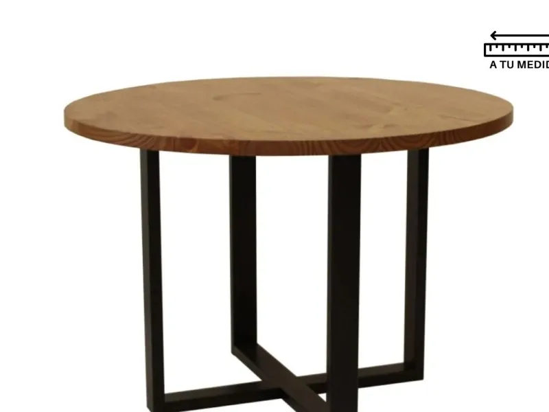Mesa de Comedor redonda IRON 1.10m en Multicolor - Mesas de comedor, Uruguay | Finkel