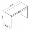 Escritorio 2 cajones 120x75x45 Nogal/Onix - Escritorios y sillas de escritorio, Uruguay | Que Sal Muebleria, vista 7 de 8