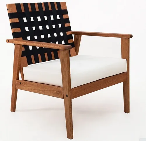 Poltrona Cintas Azules en Madera natural - Muebles para el exterior, Uruguay | Furest