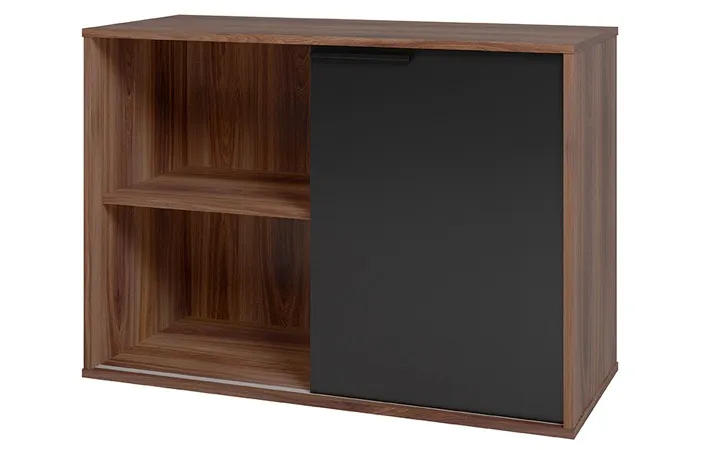 BIBLIOTECA BAJA 1 PUERTA CASTA?O/NEGRO MDP 15MM BHO 39-228 - Muebles para TV, Uruguay | Rosas Hermanos