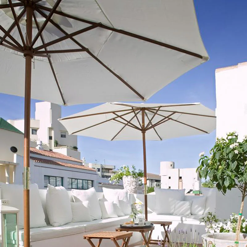 Sombrilla para jardín o terraza 270cm Natural o Verde en natural ó verde - Muebles para el exterior, Uruguay | Alta Gracia Deco, vista 4