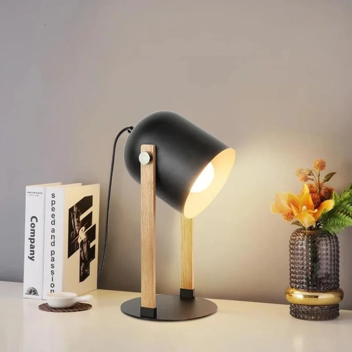 Luminaria de Mesa Alba Negra en Negro - Lámparas de mesa, Uruguay | Serlux, vista 2