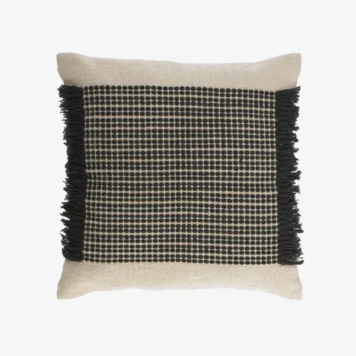 Almohadón Odelia 60 x 60 cm en Natural, Negro - Textiles, Uruguay | Kavehome
