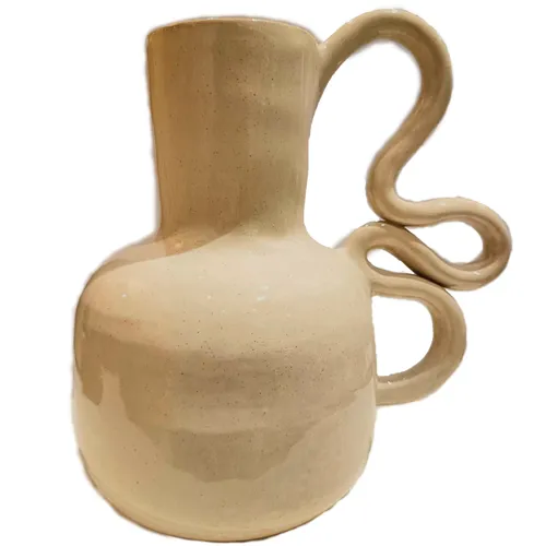 Elise Vase, Stoneware en Beige - Jarrones, Uruguay | Tutto Deco