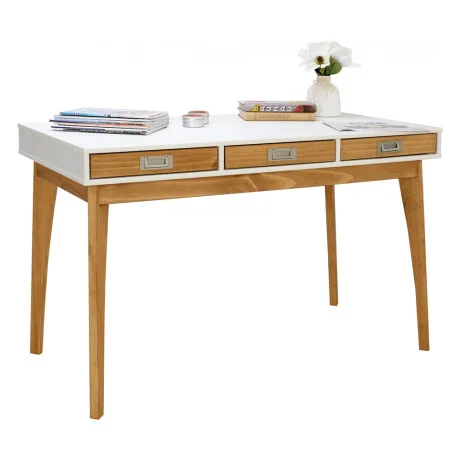 Escritorio Linea Metro - Blanco/Miel en Multicolor - Escritorios, Uruguay | La Cueva Muebles, vista 13