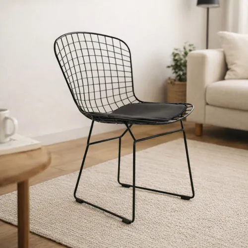 Silla Bertoia - Negra – Diseño icónico en Negro - Sillas, Uruguay | Samic