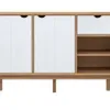 Aparador 2P/1C y nicho Mel/Gris Linea Nordica en Madera Maciza en Gris - Comedor, Uruguay | Que Sal Muebleria, vista 12 de 16