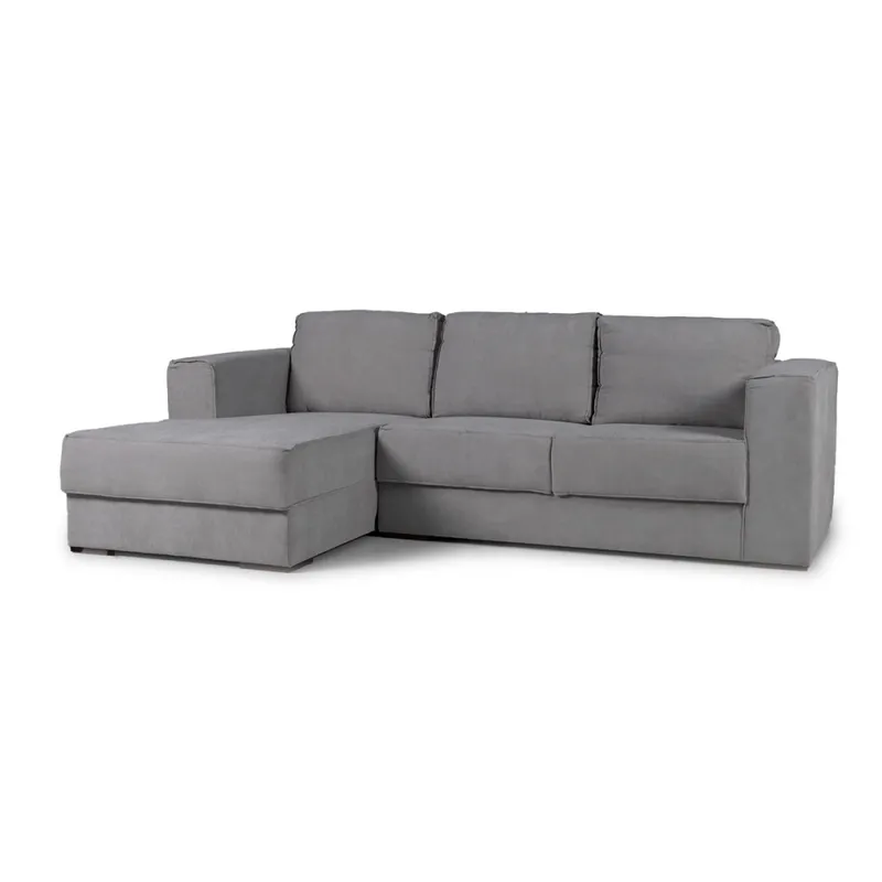 Rinconera Olimpus - Tela Microfibra - Chaise izquierdo - Kruger 06-155 (Ceniza) en Gris - Sillones y sofás, Uruguay | NYR