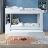 Cama Marinera Bicama Juvenil Dormitorio Cama Auxiliar Doble en Blanco - Dormitorio, Uruguay | Soy Hogar, vista 3