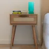 Mesa de Luz Praga - Marrón Claro con Esterilla - Mesas de luz, Uruguay | Berna home, vista 2 de 7