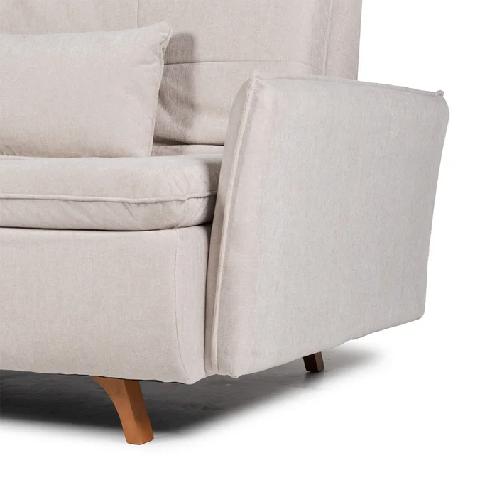 Sofá Cama Maira - C/Brazos - Tela Microfibra - 10285 (Beige) en Beige - Sillones y sofás, Uruguay | Nyr, vista 6