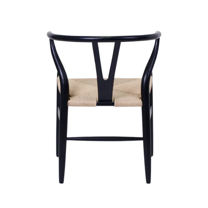 Silla Wishbone - Madera y Ratán natural - Negro en Negro - Sillas, Uruguay | Ecowood, vista 4