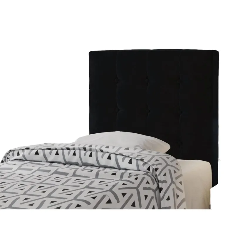 Respaldo Imperial 1 Plaza - Negro - Respaldos de cama, Uruguay | Berna home