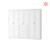 Placard Ropero 6 Puertas Mdf-y-mdp Blanco Americano en Blanco - Roperos y placares, Uruguay | Divino, vista 7 de 7