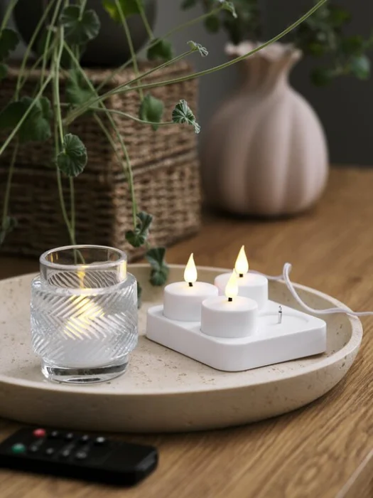 Velas LED JANSSON con cargador y control en Blanco - Velas y Portavelas, Uruguay | JYSK, vista 2