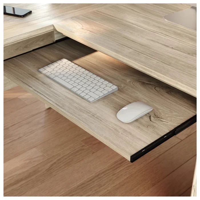 Escritorio Esquinero en L de Oficina con Cajones - Sauder - Linea Hammond en Madera natural - Escritorios, Uruguay | Ecowood, vista 4