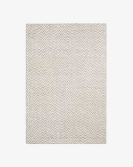 Alfombra Calira de lana jacquard trenzado beige 230 x 160 cm en Madera natural - Alfombras, Uruguay | Kavehome