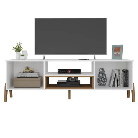 Rack de tv Linea Veneza - Blanco/Miel en Multicolor - Muebles para TV, Uruguay | La Cueva Muebles, vista 9