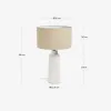 Lámpara de mesa Mijal de cerámica con acabado blanco en Blanco - Lámparas de mesa, Uruguay | Kavehome, vista 6 de 6