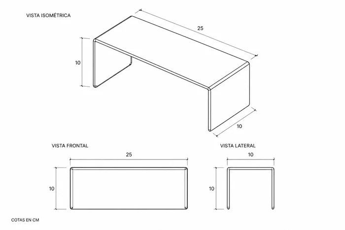 Mesa clip para sofá - Mesas de arrimo, Uruguay | Mara Estudio, vista 3