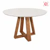 Mesa De Comedor Mdf-y-madera Blanco Bennett en Blanco - Mesas de comedor, Uruguay | Divino, vista 3 de 3