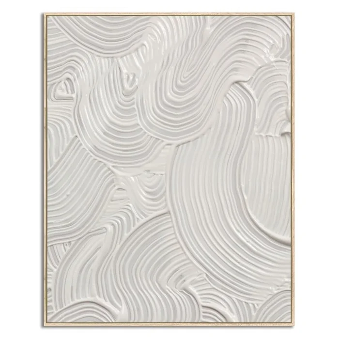 CUADRO CANVAS 40x50cm MARCO PINTURA LINEAS 1 en Blanco - Decoración de pared, Uruguay | Decohogar