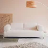Sofá Compo 3 plazas de chenilla beige y estructura de metal gris 232 cm en Beige - Sillones y sofás, Uruguay | Kavehome, vista 2 de 10