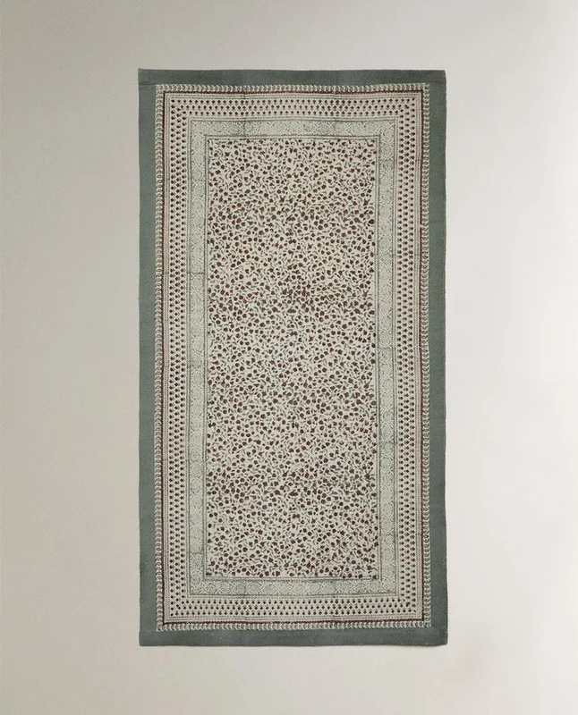 ALFOMBRA ALGODÓN ESTAMPADO BLOCK PRINT - Alfombras, Uruguay | Zara Home, vista 4