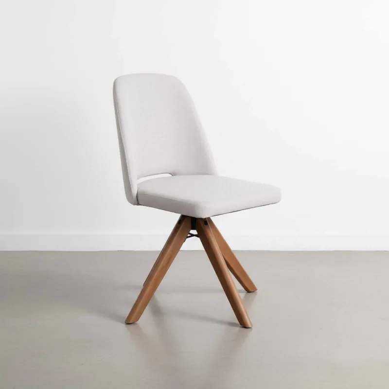 Silla De Oficina Madera-y-tela Natural-beige Hera en Beige - Escritorios y sillas de escritorio, Uruguay | Divino