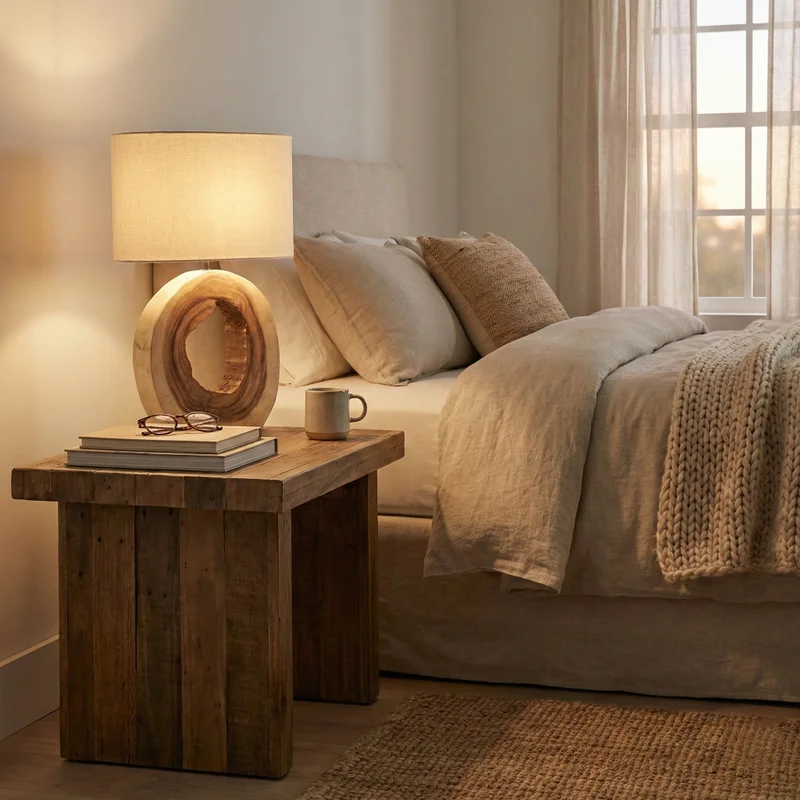 Lámpara de Mesa Nativo Ring Void en Madera natural - Lámparas de mesa, Uruguay | La Perla, vista 3