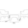 SET IBIZA TERRACE 2 SILLONES 1 MESA GRIS en Gris - Muebles para el exterior, Uruguay | Alfa Ventas, vista 3 de 3