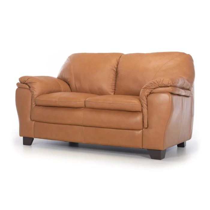 Sofá Arezzo - Cuero Básico - 2 cuerpos - Camel en Beige - Sillones y sofás, Uruguay | NYR