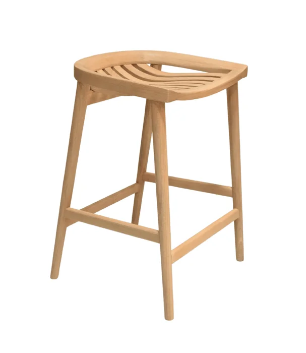 BANCO ALTO KONDO TEKA 65CM en Madera natural - Butacas, banquetas y puffs, Uruguay | Más Infinito Casa