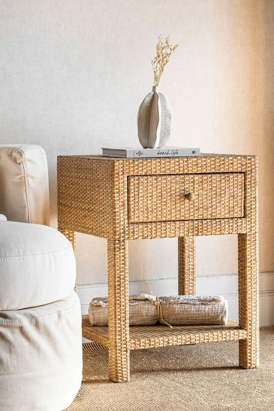 MESA DE LUZ RATTAN - NUDE en Madera natural - Mesas de luz, Uruguay | La Iberica, vista 6