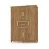 Ropero Placard 6 Puertas 3 Cajones Varios Estantes Y Patas en Madera natural - Roperos y placares, Uruguay | Soy Hogar, vista 2 de 8