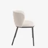 Silla Ciselia - de chenilla beige y acero negro en Beige - Sillas, Uruguay | Kavehome, vista 8 de 10