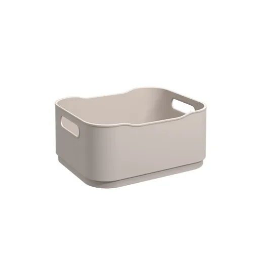 CESTO PLASTICO RECTANGULAR 18.5x15x8CM COZA LIGHT GRAY en Gris - Canastos, Uruguay | Decohogar