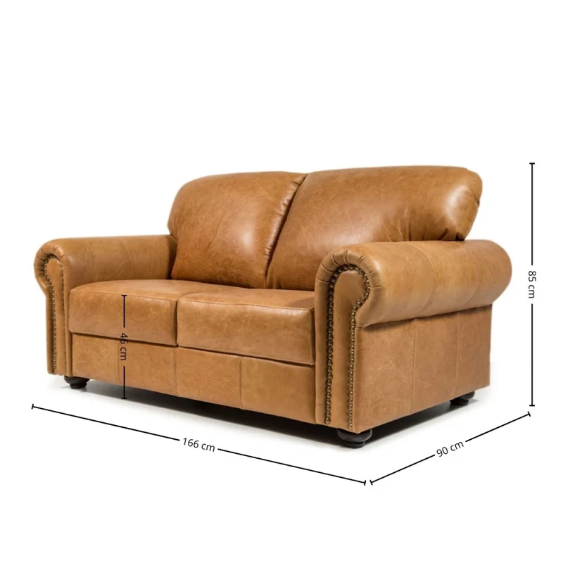 Sofá Elite - Cuero Natural - 2 cuerpos - A fabricar en Marrón - Sillones y sofás, Uruguay | Nyr, vista 4