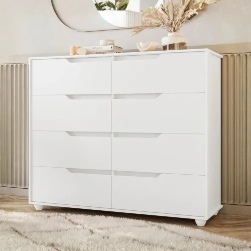 Comoda 8 Cajones - Línea FIT - Blanco - Cómodas, Uruguay | Ecowood