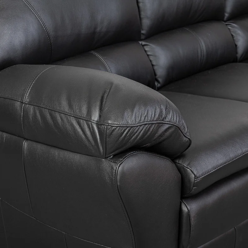 Sillón 3 Cuerpos Cuero Negro Florencia en Negro - Sillones y sofás, Uruguay | Divino, vista 5