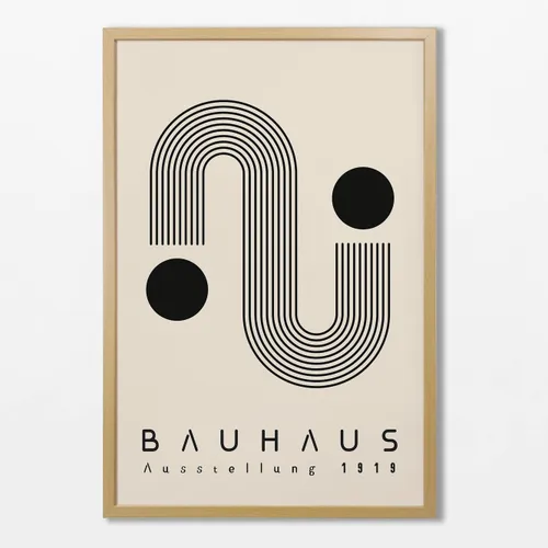 Bauhaus - Black & white N.03 en Beige - Láminas, Uruguay | La Cuadrería
