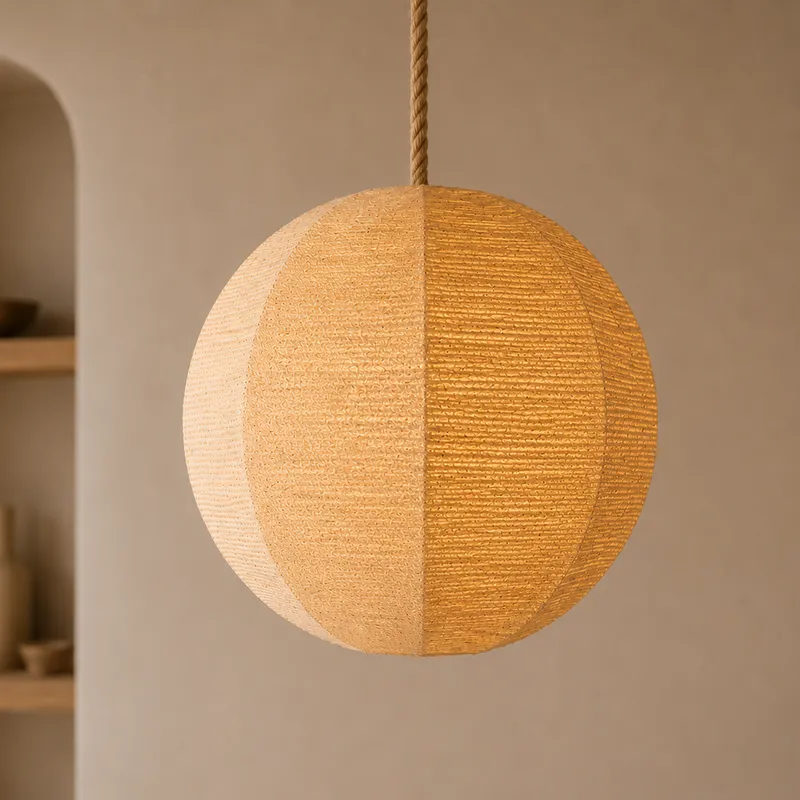 Lampara colgante de hilo GEA en Madera natural - Lámparas colgantes, Uruguay | Simple Deco