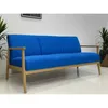 Sofá 3 cuerpos de madera maciza - Azul en Azul - Sillones y sofás, Uruguay | Nario Hogar, vista 1 de 3