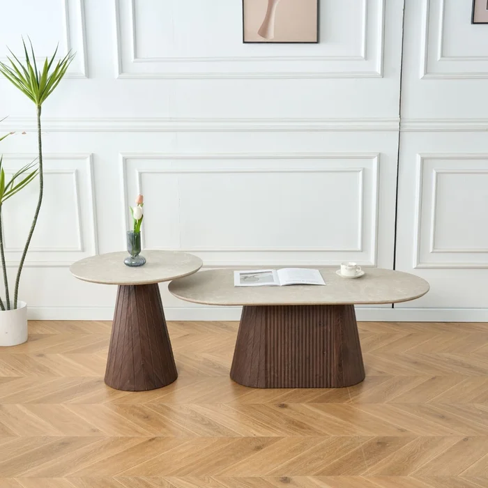 MESA DE CENTRO JOEY SET Beige SET x 2 en Beige - Mesas de comedor, Uruguay | Viasono, vista 2