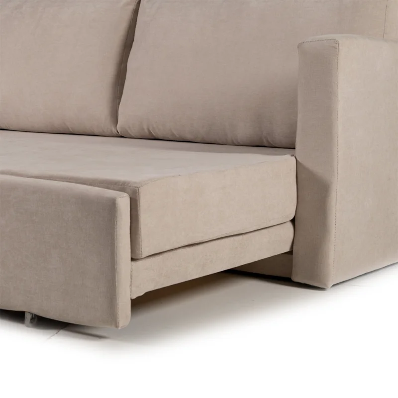 Sofá Cama Lucca - Tela Microfibra - Berlin 02 (Beige) en Beige - Sillones y sofás, Uruguay | Nyr, vista 4
