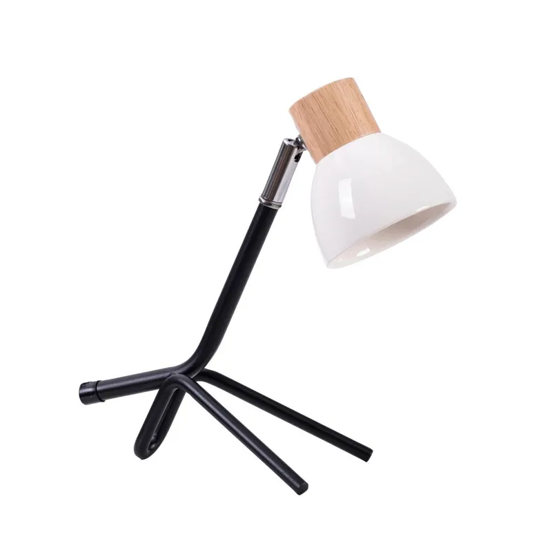 Lampara De Mesa Porcelana-y-acero Blanco Tl-012 en Blanco - Lámparas de mesa, Uruguay | Divino