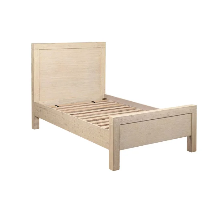 Cama 1 1/2 Plaza Madera-acacia Natural-beige Prince en Blanco - Dormitorio, Uruguay | Divino, vista 2