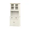 Cristalero - 4 Puertas - 2 Cajones - Línea Oslo - Blanco en Blanco - Bibliotecas, Uruguay | Ecowood, vista 1 de 5